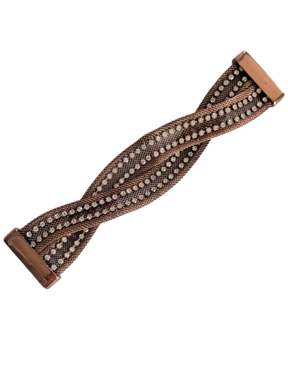 Copper Mesh Bracelet With Sequins